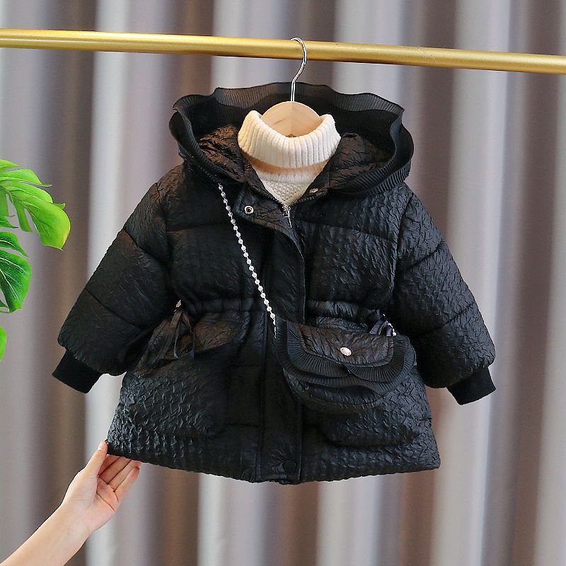 保暖婴儿连帽连体外套冬季洋气婴幼儿秋冬派克服花棉袄棉衣棉服