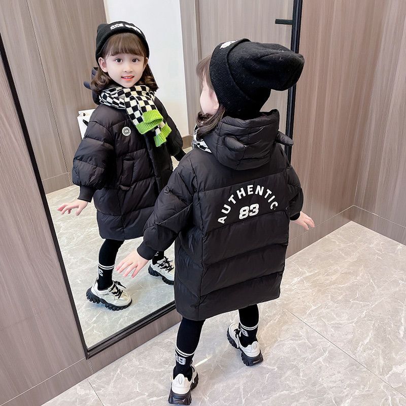 大童童装潮款Y女童羽绒服冬装新款女宝长款保暖网红时尚宝宝外套