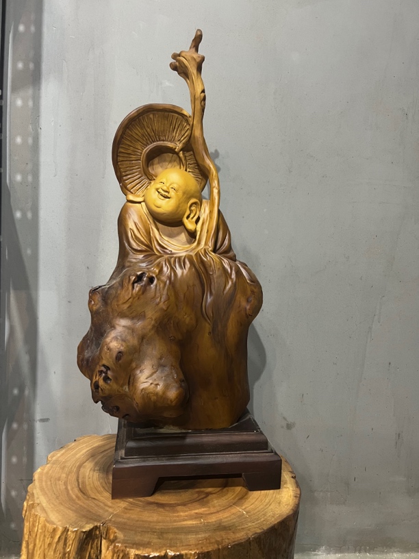 香樟木材质弥勒佛