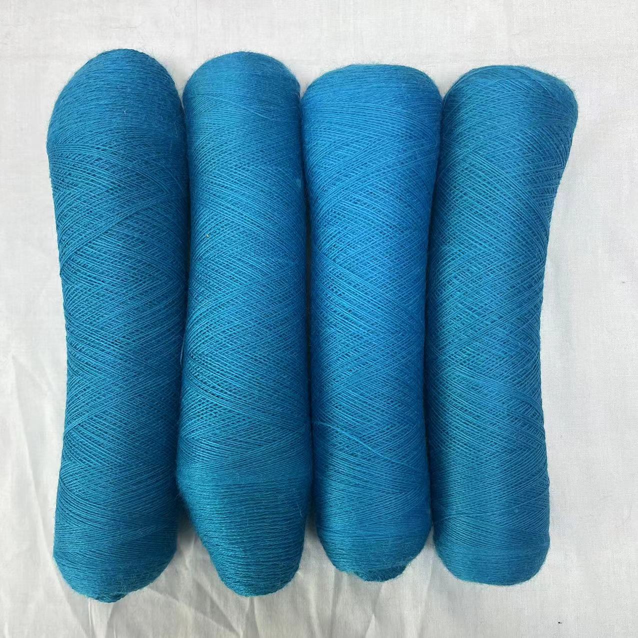 手工编织手套家用棉线针织白色柔软黑色双面手编进口山羊绒