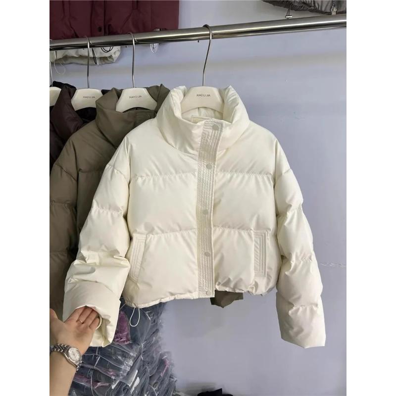 韩系短款棉服女2023冬季新款小个子设计感小众减龄加厚保暖外套