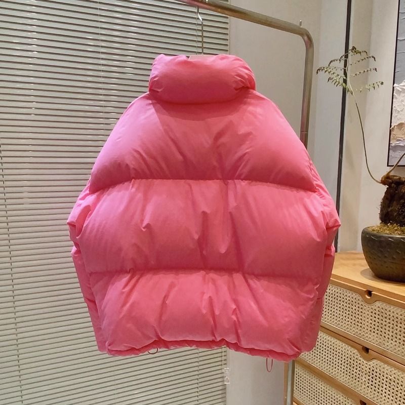 新款2023羽绒服多巴胺韩版亮色短款服女年新款加厚小个子宽松面包