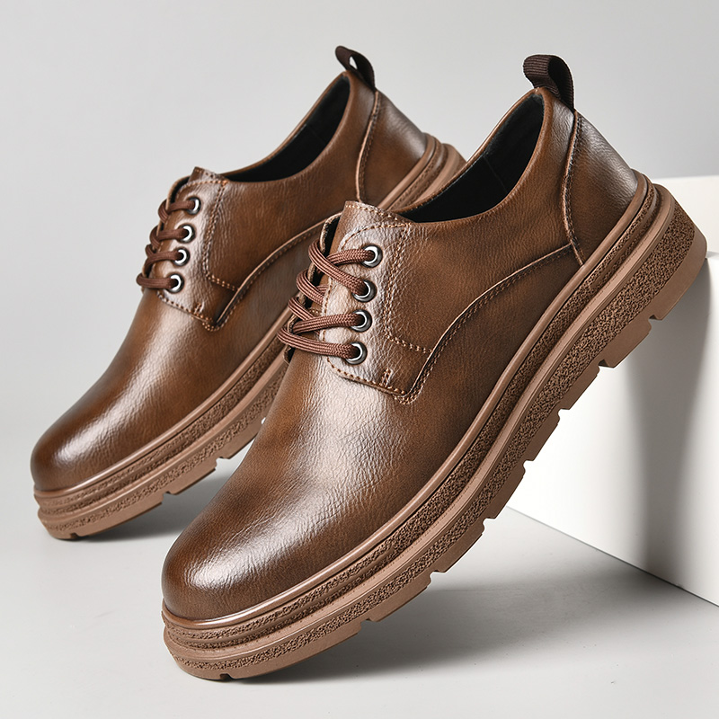 2025新款皮鞋男夏季男士低帮软底软皮商务正装百搭英伦风休闲鞋子