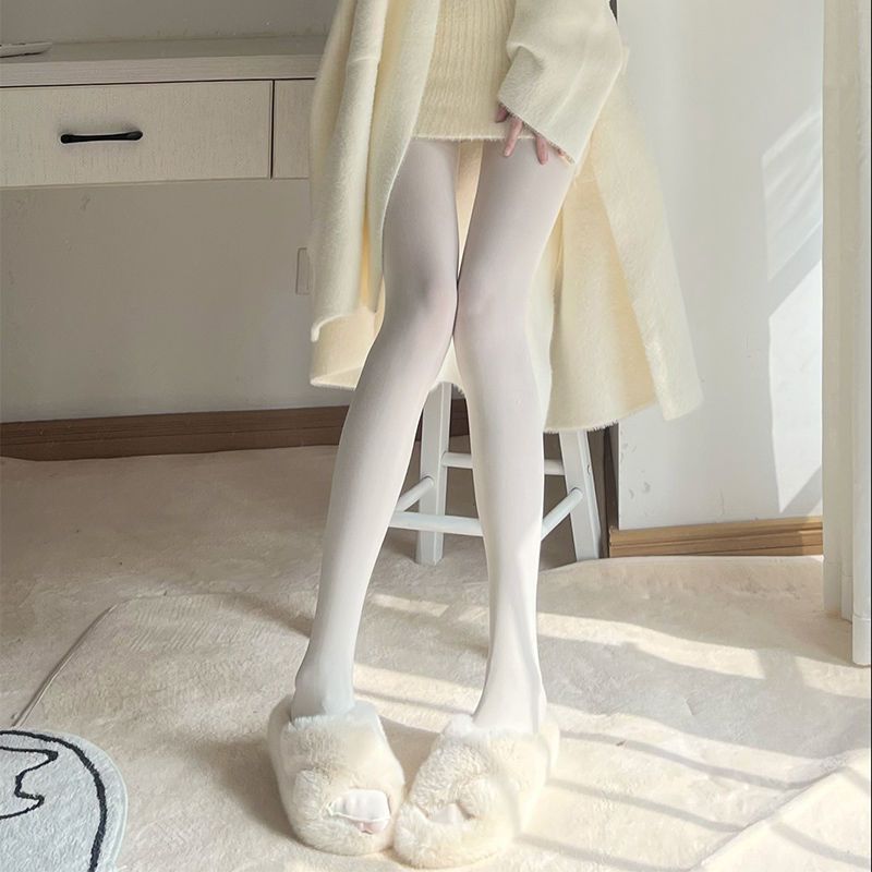 纯欲奶白色白丝袜软萌可爱jk少女天鹅绒80d连裤舞蹈打底裤