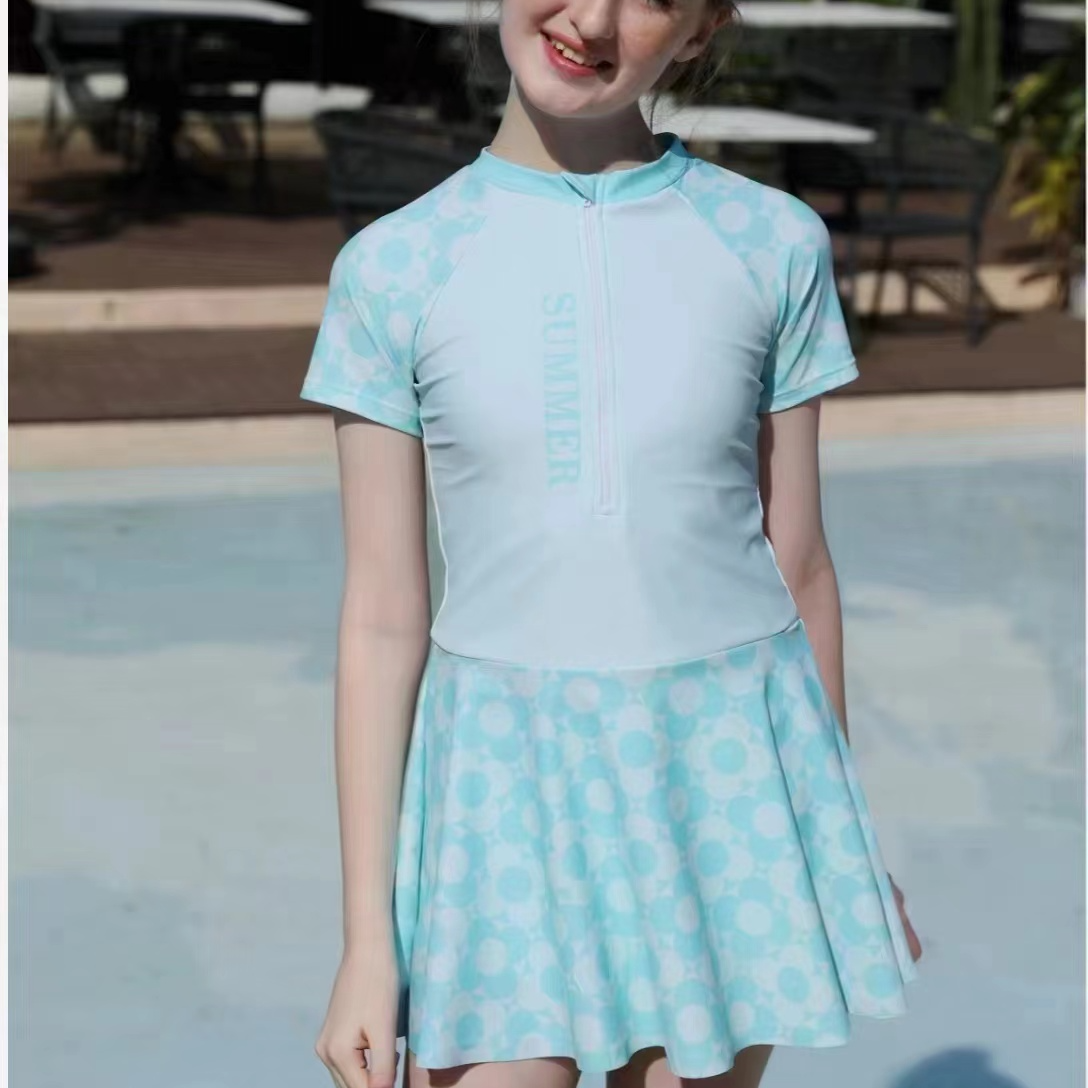 沙滩休闲连体大童泳装