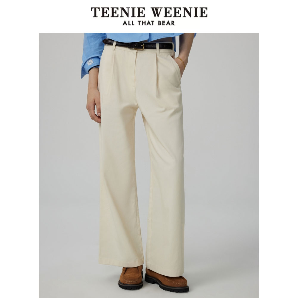 【达播专属】TeenieWeenie小熊长裤通勤气质裤子女TTTC244903P