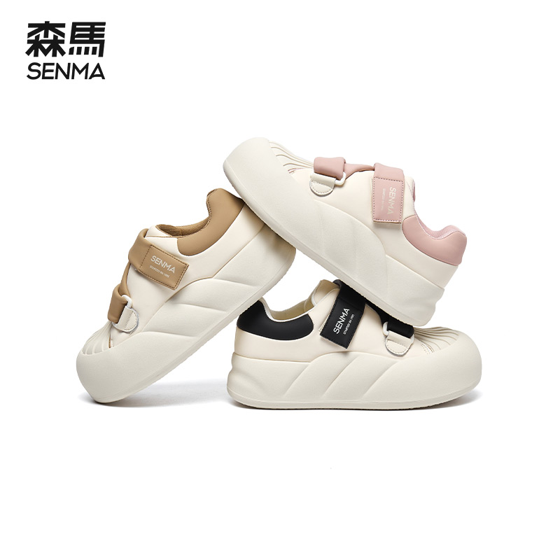 保留【春光洋溢】春季舒适圆头休闲情侣百搭软底厚底女休闲鞋