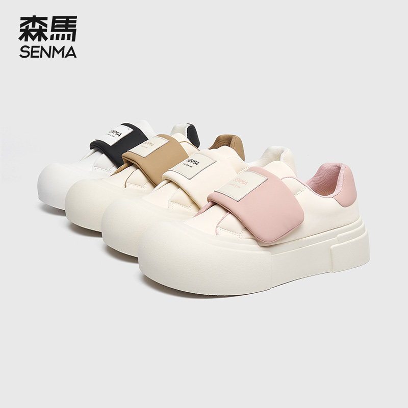 SENMA/森马【春光过隙】板鞋女春秋平底百搭休闲女鞋圆头运动小白鞋
