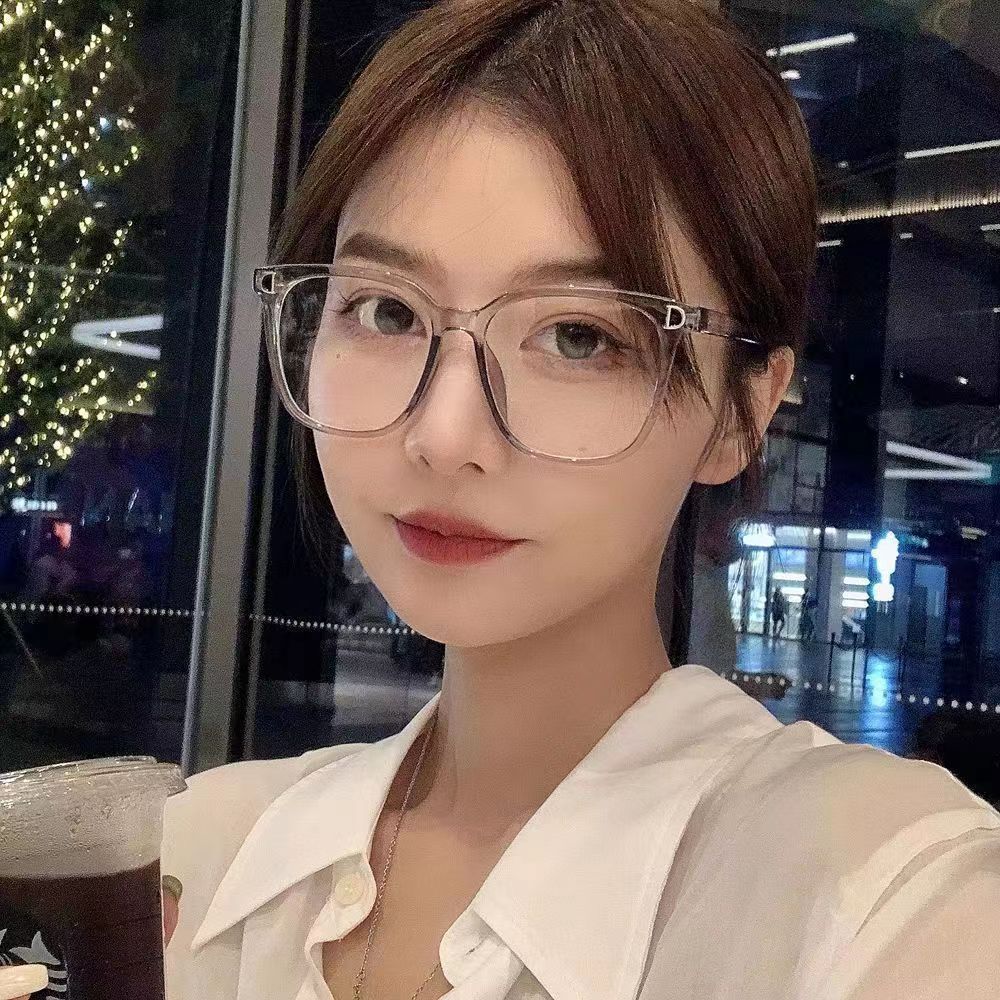 新款超轻框女小红书时尚素颜大脸显脸小防蓝光网红平光镜架男近视