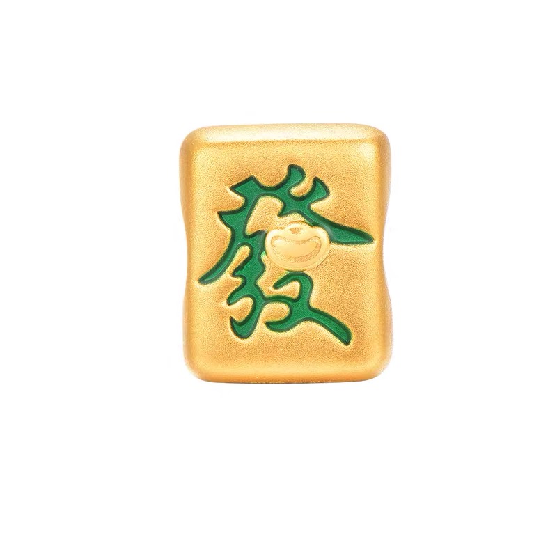 【A6】黄金足金發异形转运珠赠链子（135）