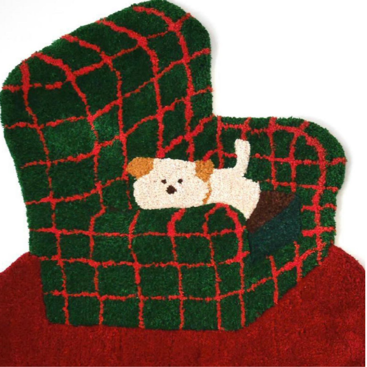 沙发上的小狗地垫床边毯80*90cm