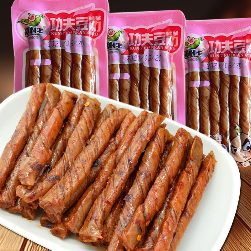 嘉利丰香辣豆筋豆卷怀旧休闲解馋零食麻辣豆皮卷嚼劲网红小吃辣条