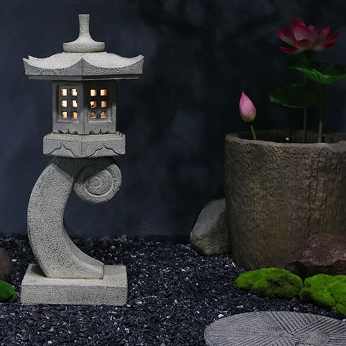 工艺品摆件户外石灯笼中式庭院草坪灯别墅花园落地石灯装饰新中式