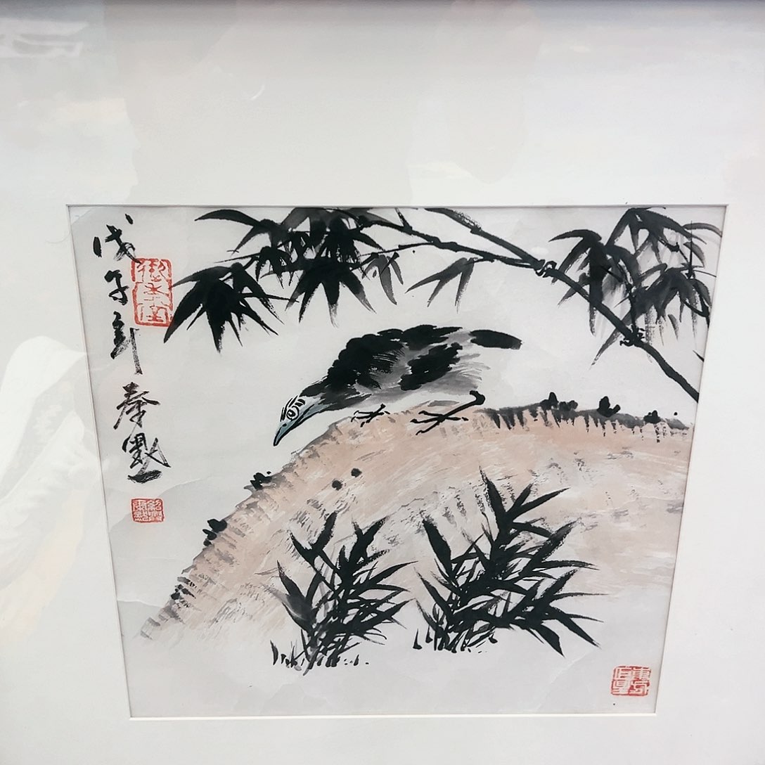 绘画秦默先生出缸展原作真迹带授权夫人合影