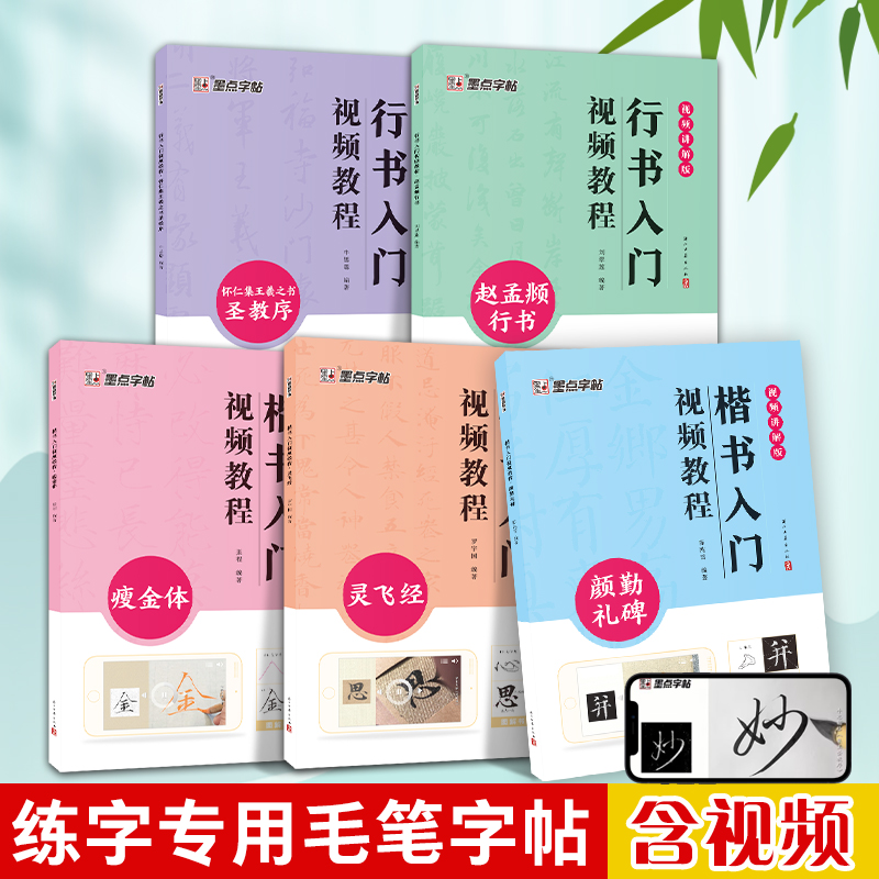 墨点【毛笔入门视频教程】圣教序赵孟頫行书楷书书法字帖初学者练习