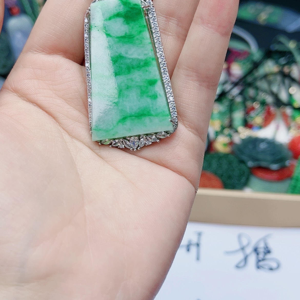 【闪购商品】翡翠手链银S925镶嵌