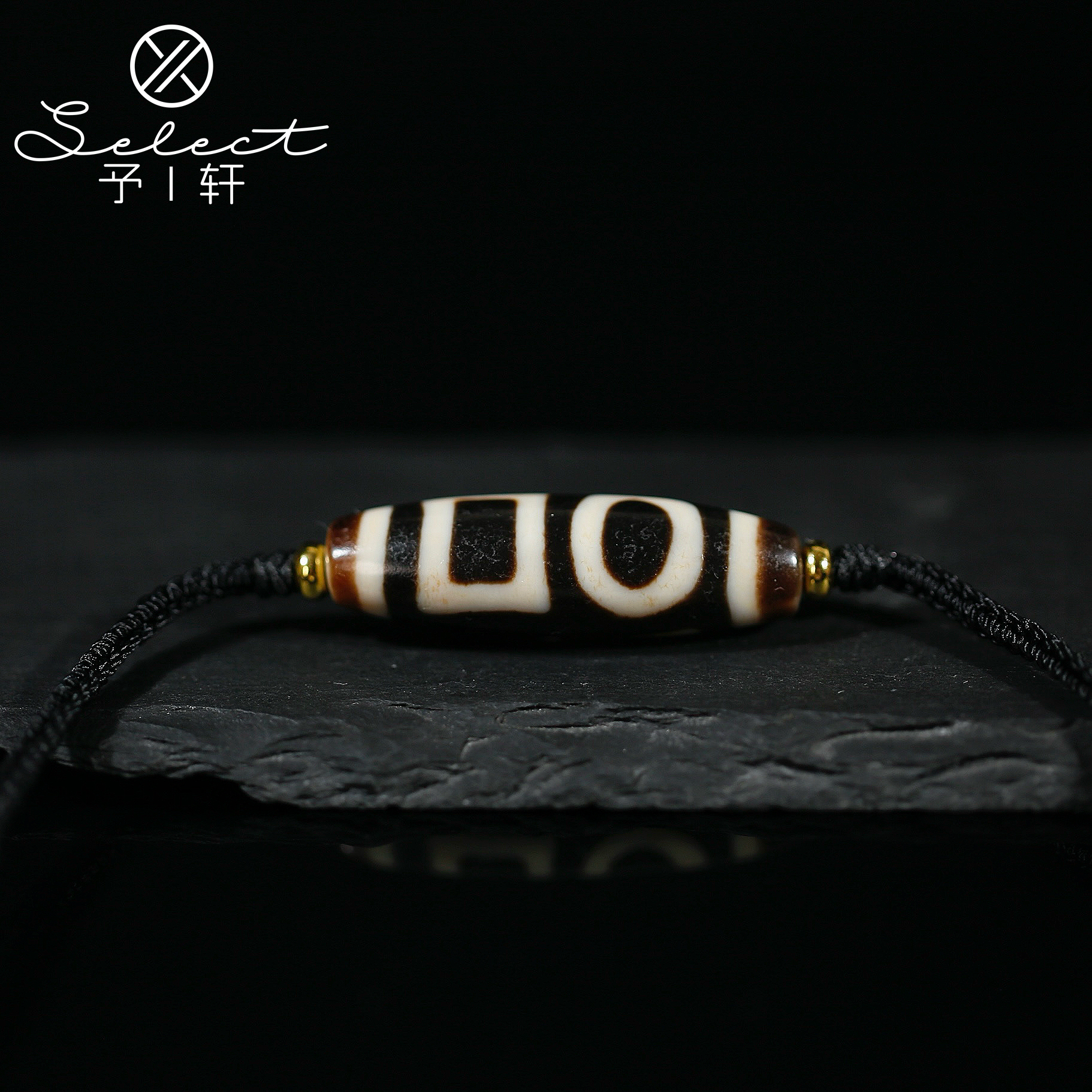 予轩出品；精品一代台湾聚缘古法全手工系列双T地40*12mm天珠吊坠