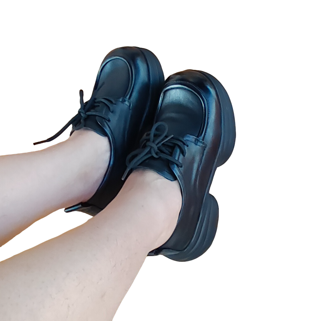 深口早秋系带厚底乐福鞋2024新款休闲时尚