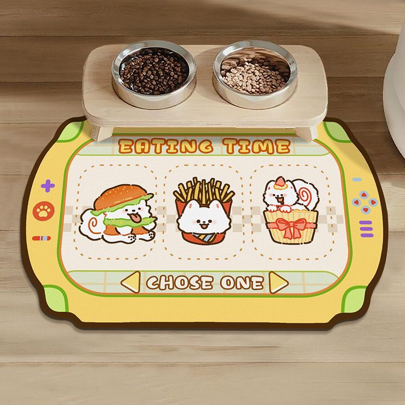猫咪皮革餐垫可爱风防水防油免洗好打理宠物猫咪狗狗用餐吃饭垫子