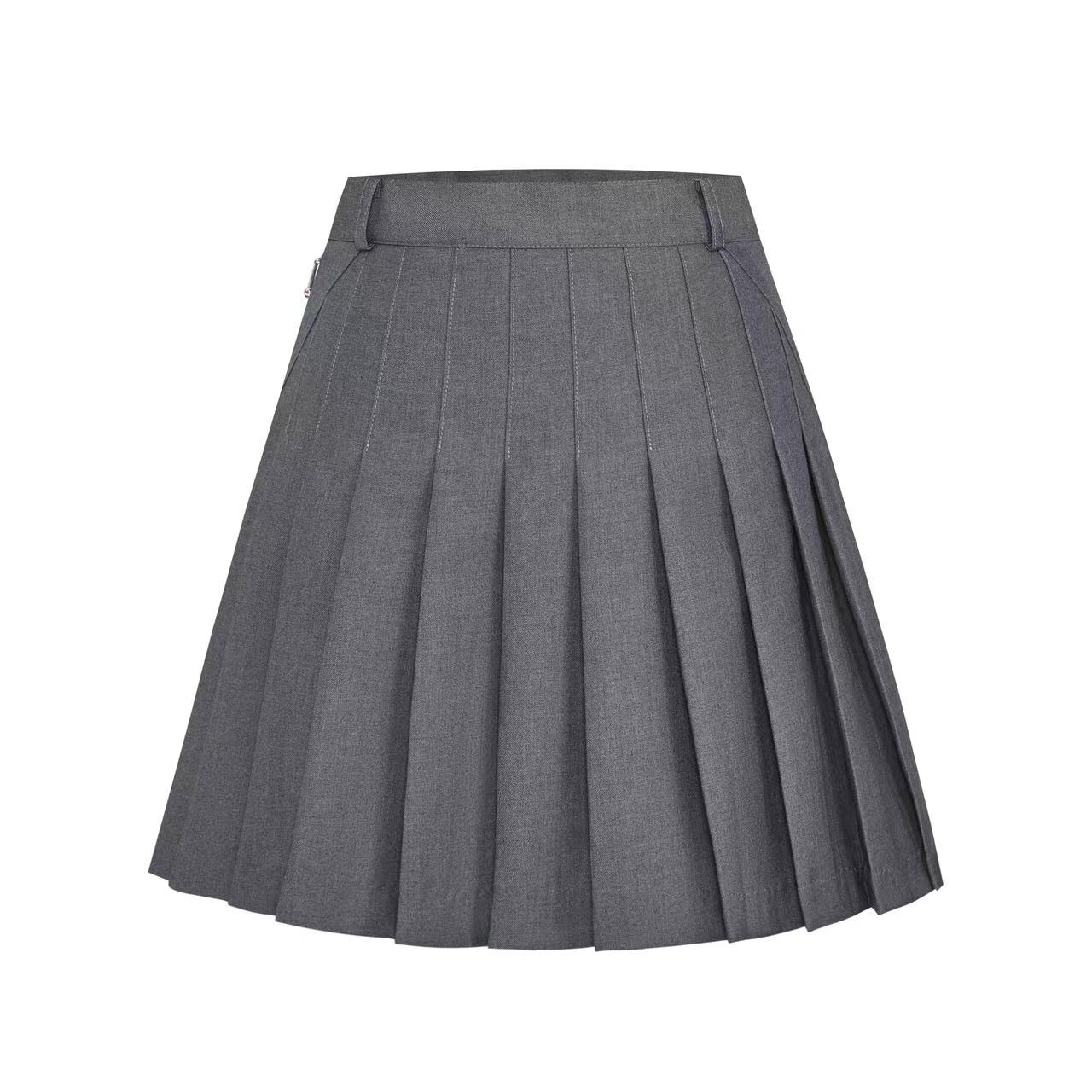 【小鱼】女款-精纺羊毛基础百褶短裙-经典简约时尚百搭显瘦显高