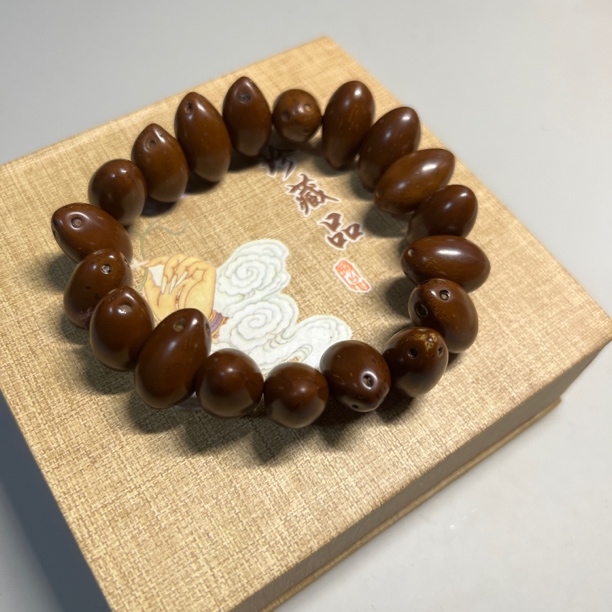 天然三眼紫金鼠菩提男女佛珠菩提子单圈手串