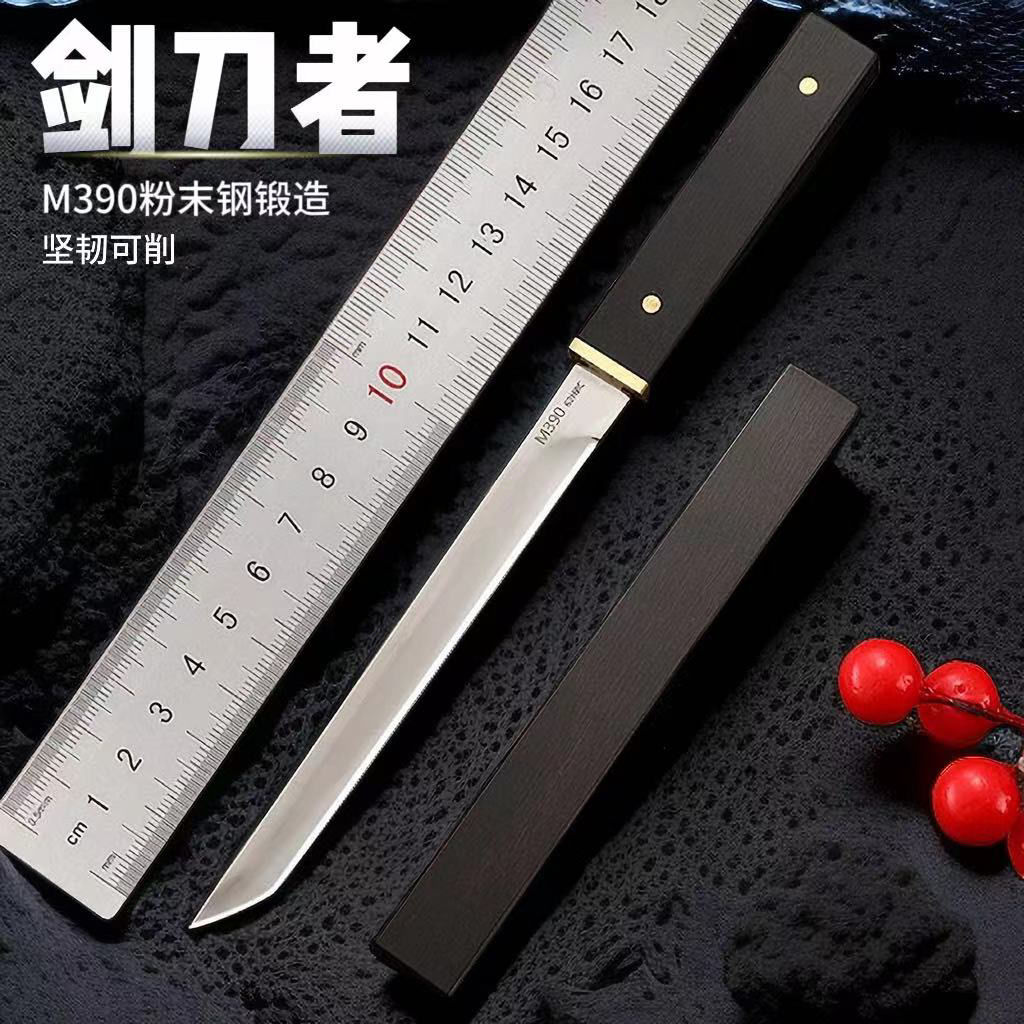 M390黑檀刀锻打手把肉专用刀吃羊排牛排餐刀厨房家用切水果削果刀