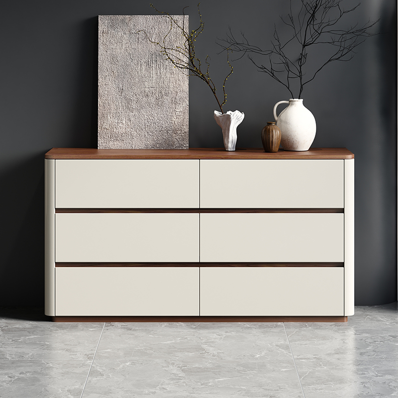现代简约风百搭款香槟色斗柜哑光家用卧室收纳柜大容量储物抽屉柜