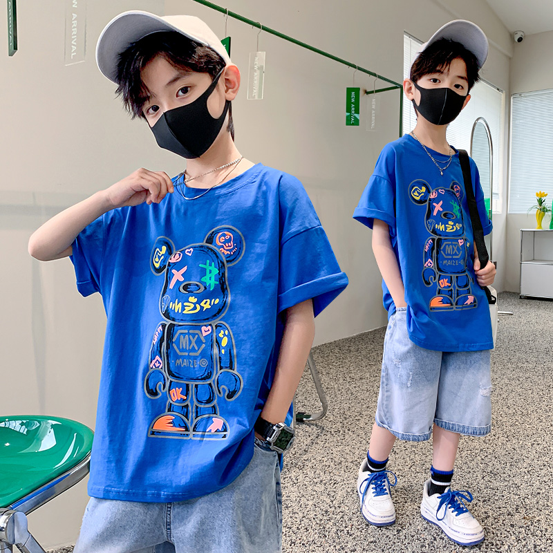 LEIMIDI/蕾米迪夏季的童装儿童装男童短袖t恤夏装2024年新款纯棉