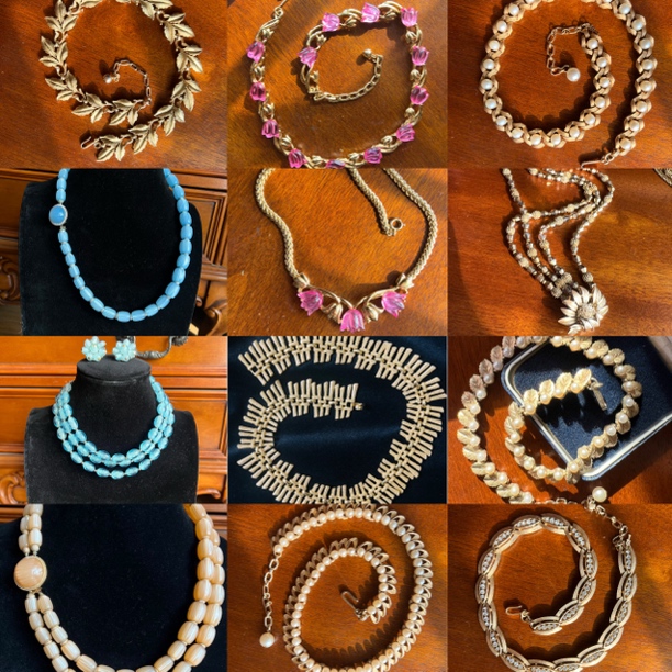 合金项链 中古首饰翠法丽项链合集拍下改价