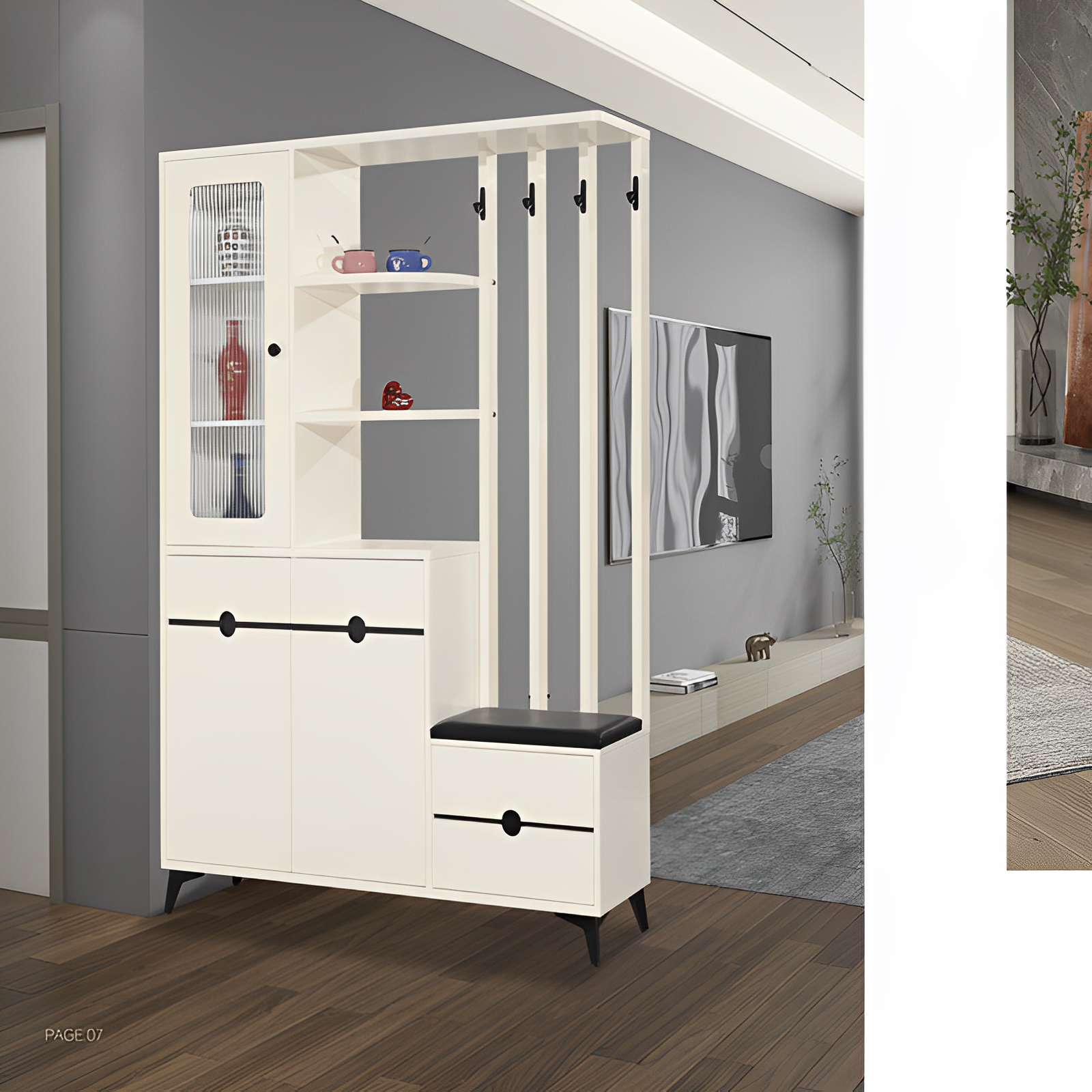 客厅玄关柜鞋柜一体酒柜现代简约门厅柜隔断柜屏风柜间厅柜家用