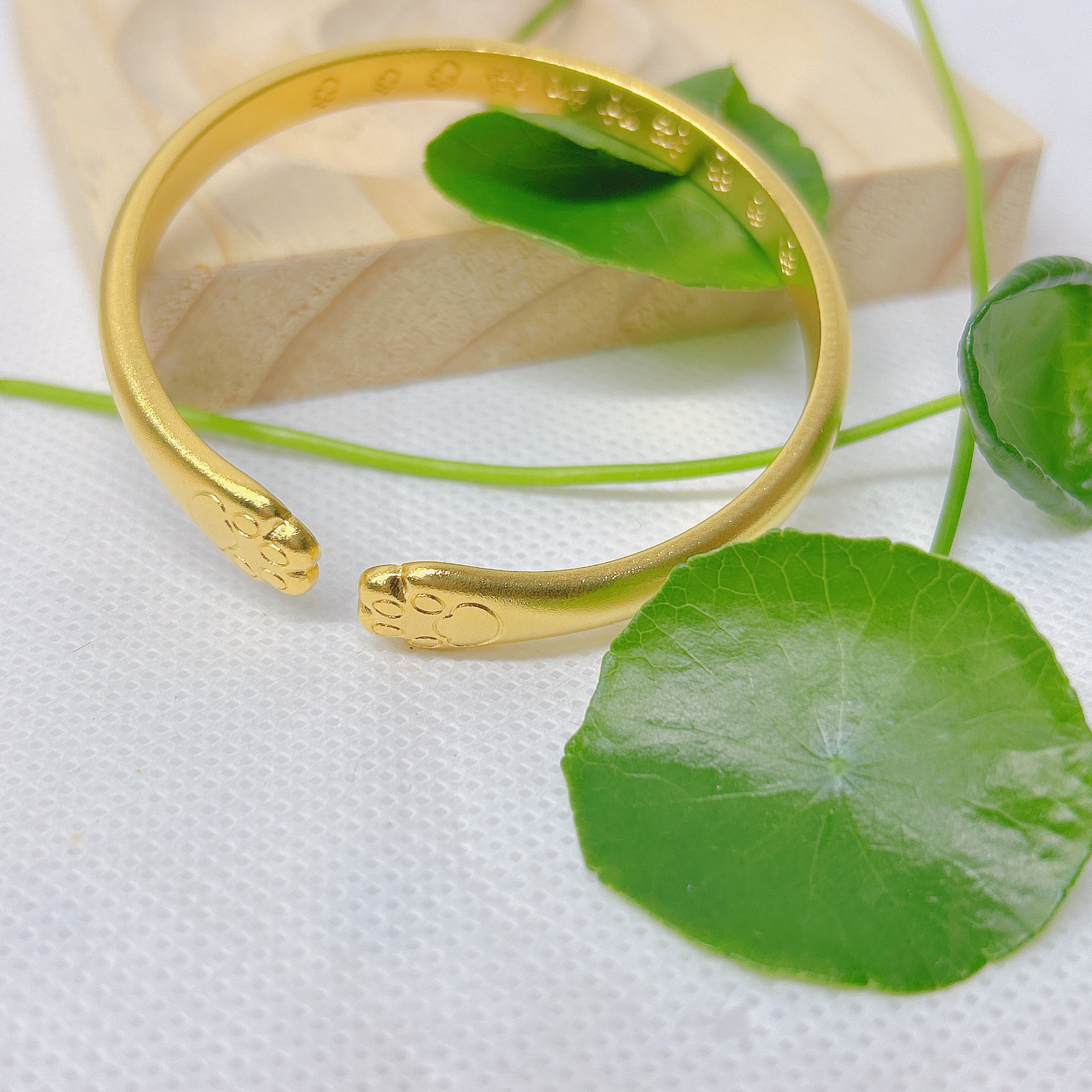 铜合金手镯 精致高货猫抓抓古法工艺手镯时尚个性