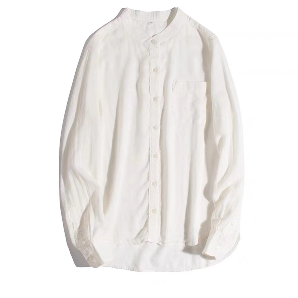 立领软糯亲肤长袖衬衫6228