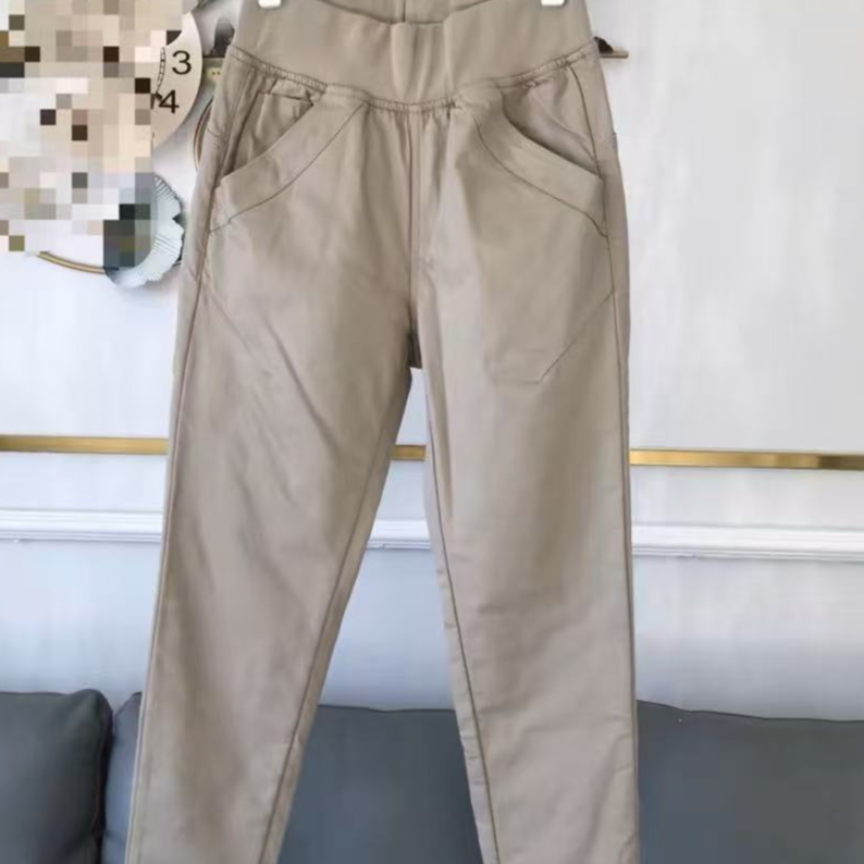 初心推荐 秋冬款时尚加厚加棉 显瘦松紧腰休闲铅笔萝卜裤百搭