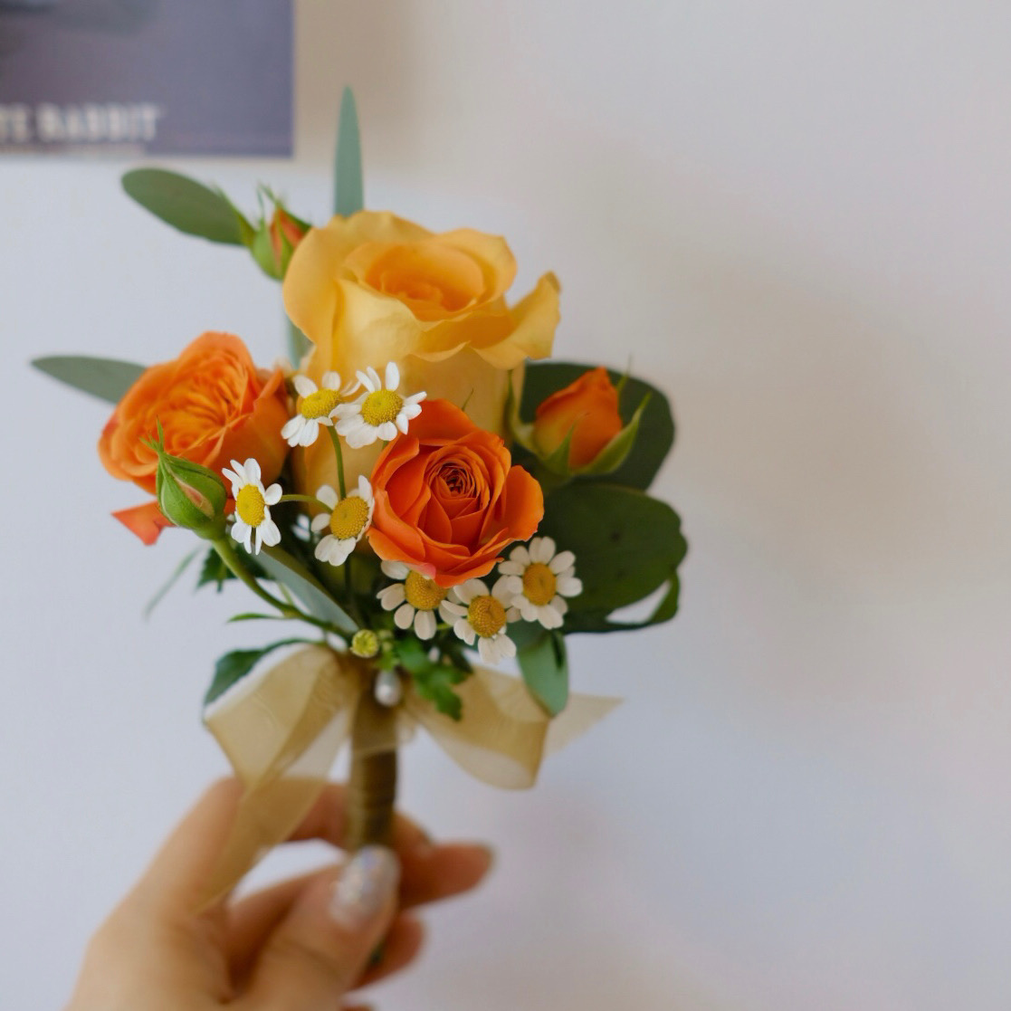 【1帮1】三角胸针(胸花专用)鲜花彩票花束玫瑰单支袋包花包装袋