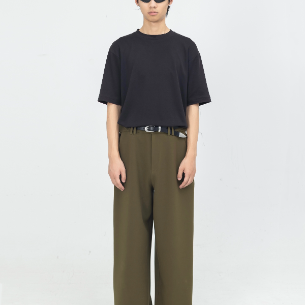 Amalga mation Wide-legTrousers廓形立体剪裁宽松垂感调节阔腿裤