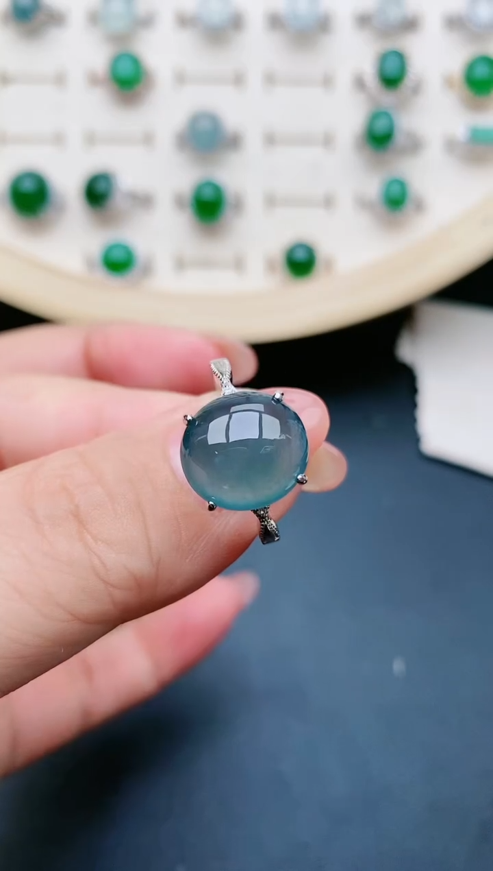 【闪购商品】翡翠戒指银S925镶嵌321321