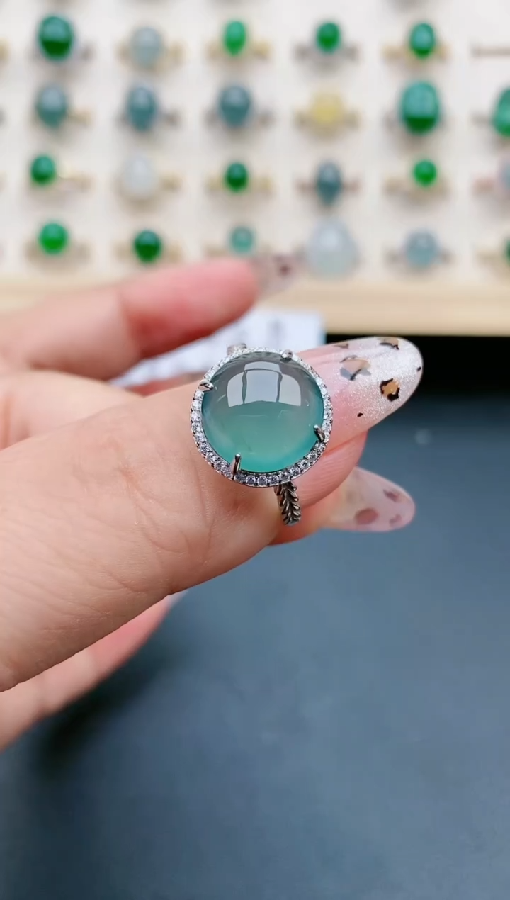 【闪购商品】翡翠戒指银S925镶嵌1312321