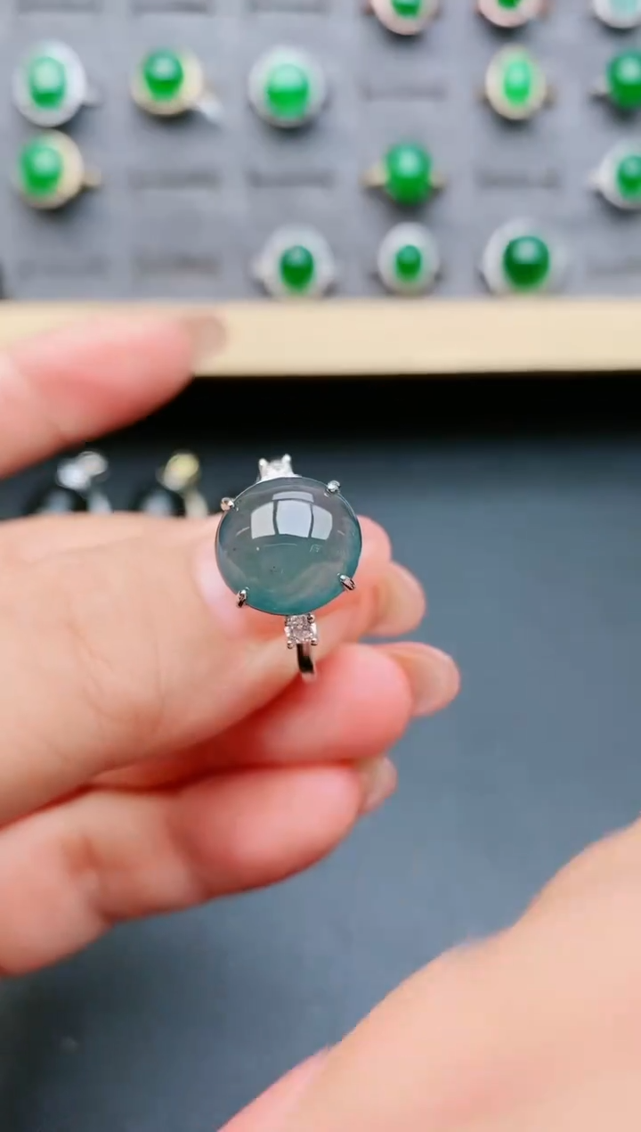 【闪购商品】翡翠戒指银S925镶嵌321321