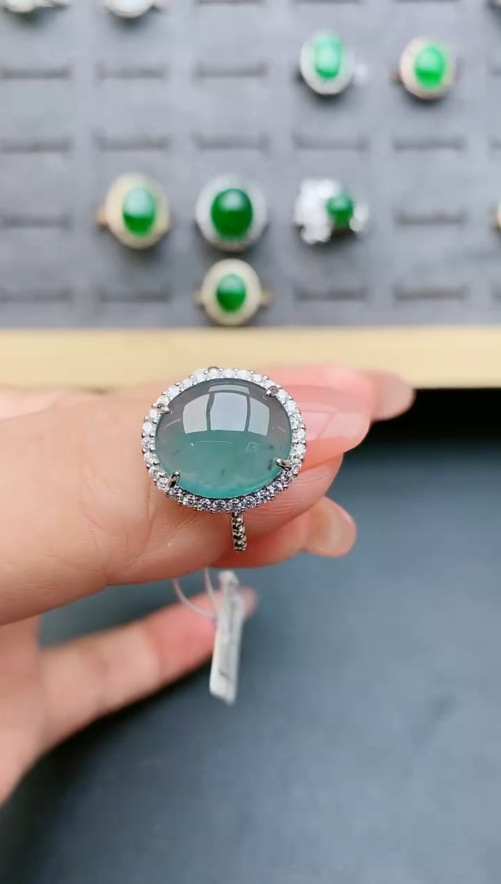 【闪购商品】翡翠戒指银S925镶嵌0580