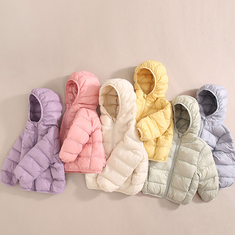 儿童轻薄羽绒服男女宝宝衣服秋冬连帽外套婴幼儿保暖衣服中小童装