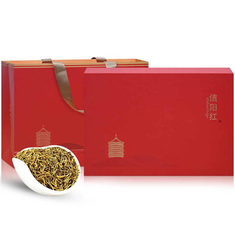 保银茶叶红茶送礼精装礼盒信阳毛尖红茶明前特级嫩芽500g送长辈