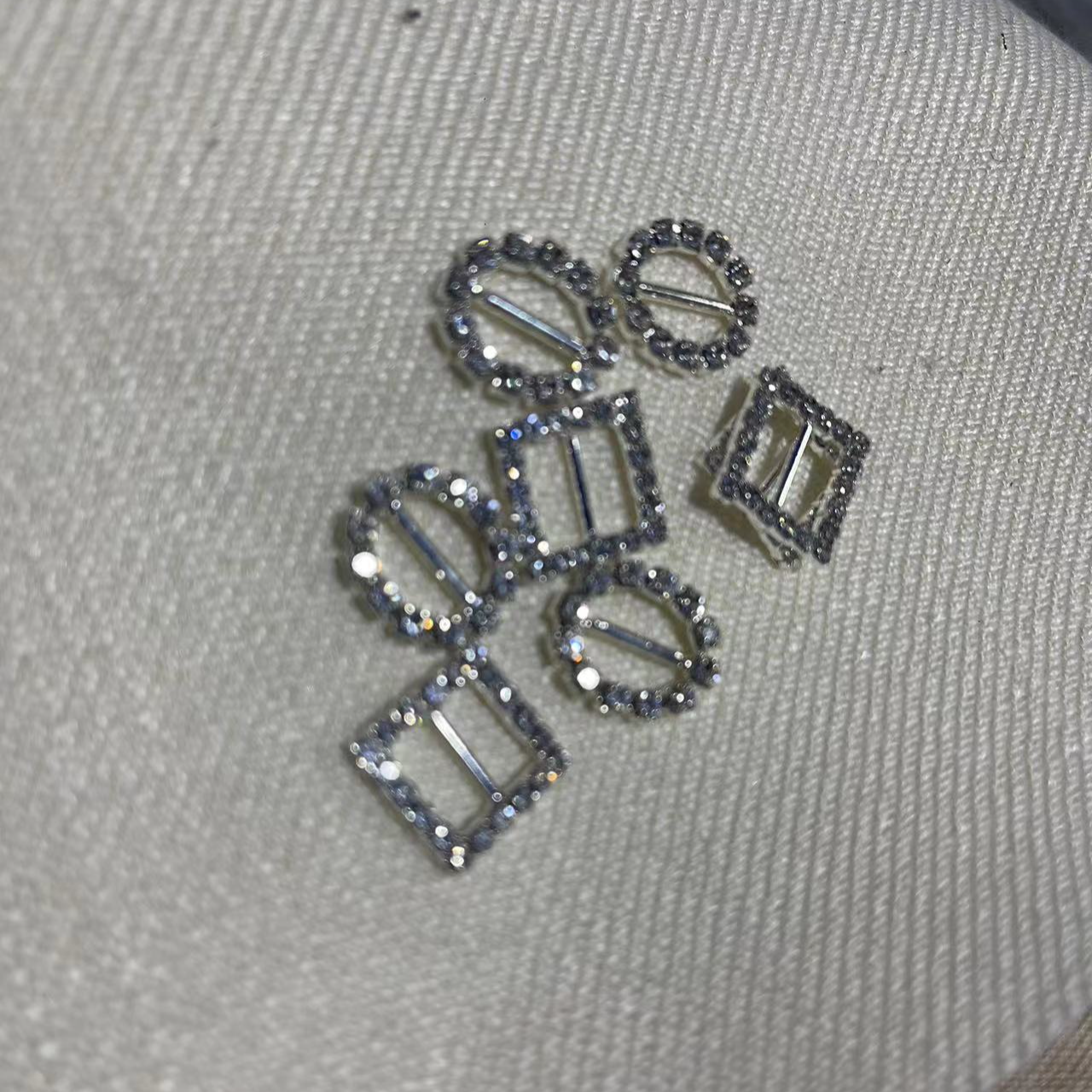 手工鞋DIY装饰钻扣方形椭圆形1公分