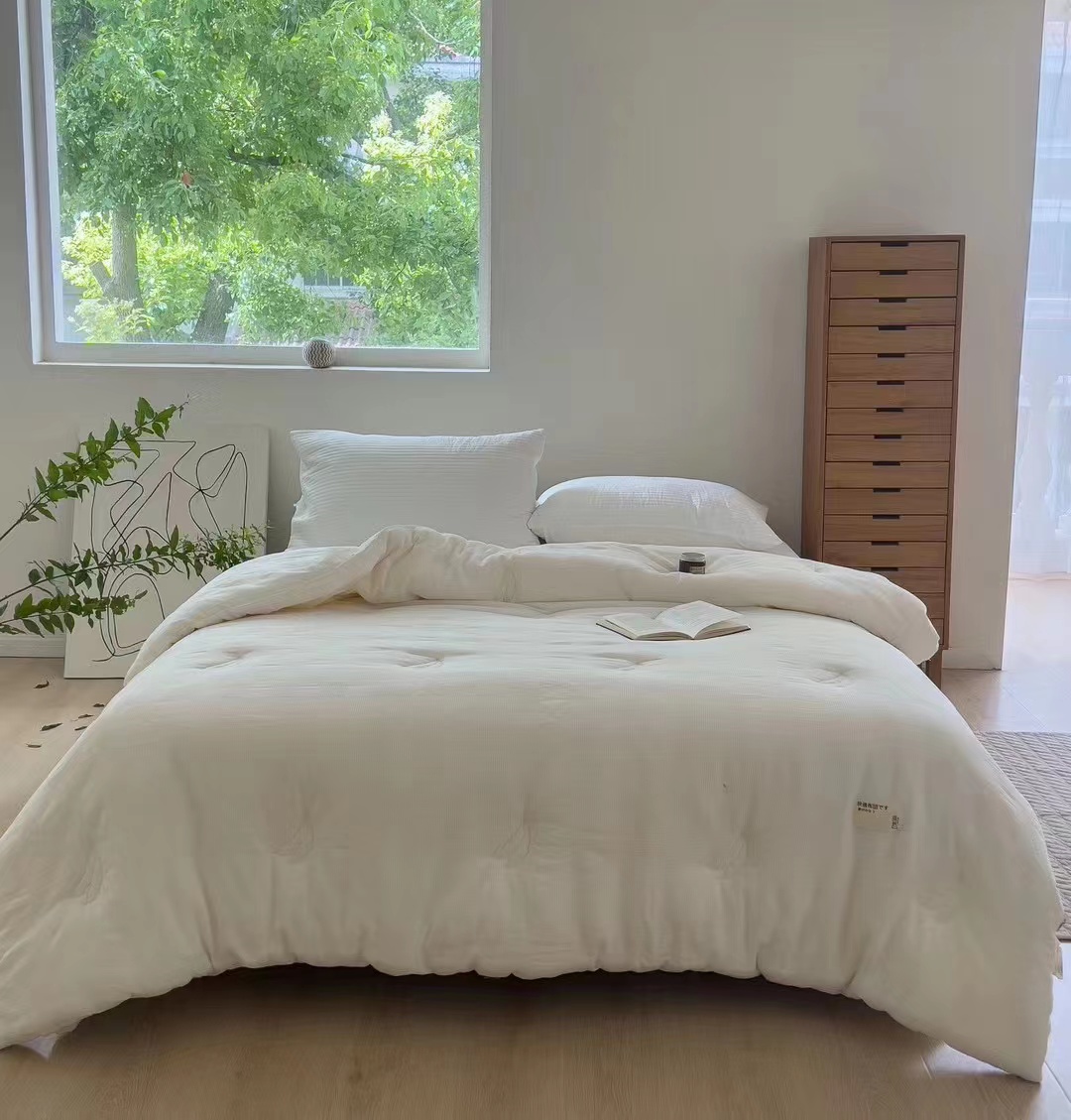 A类原棉提花大豆冬被春秋被被子被芯亲肤透气婴儿可用被褥简约