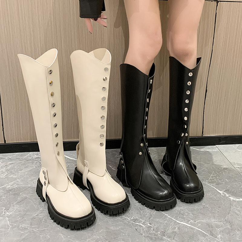 小众设计款烟筒靴女可拆卸两穿马丁靴松糕厚底短靴时尚百搭中筒靴