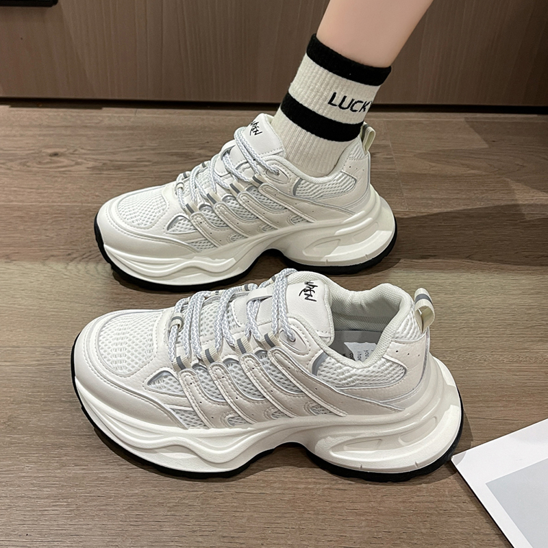 老爹鞋女2023秋季新款女鞋子百搭厚底爆款春秋网鞋透气休闲运动鞋