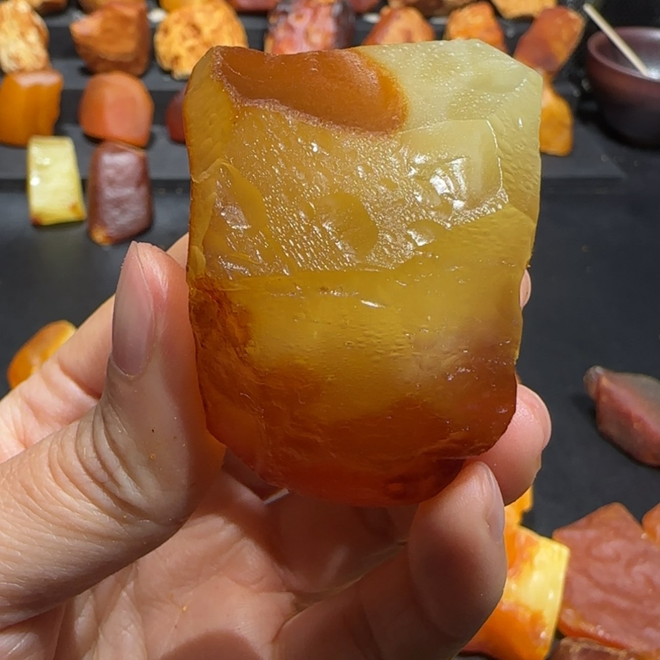 【闪购商品】定制琥珀未镶嵌老**呀