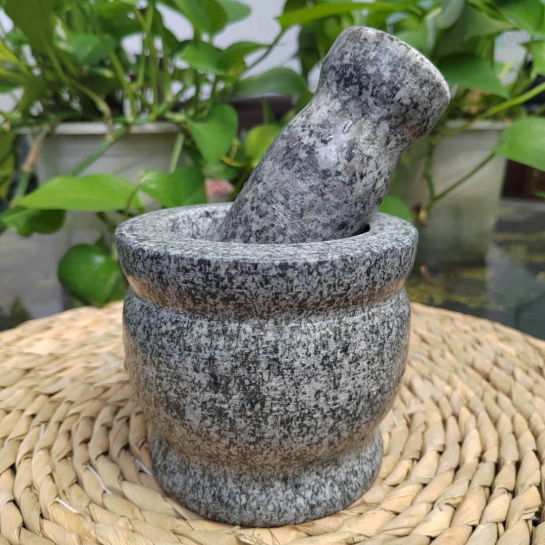 【粉丝福利】天然青石捣蒜器老式石头捣蒜器原石蒜臼子石臼捣碎器
