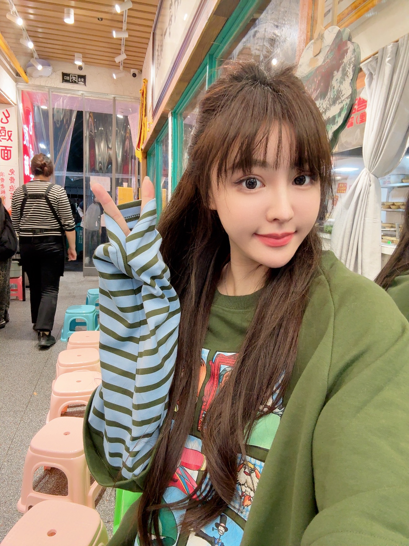 【HoorayLin】原创系列假两件拼接城堡绿色定制t#KK214