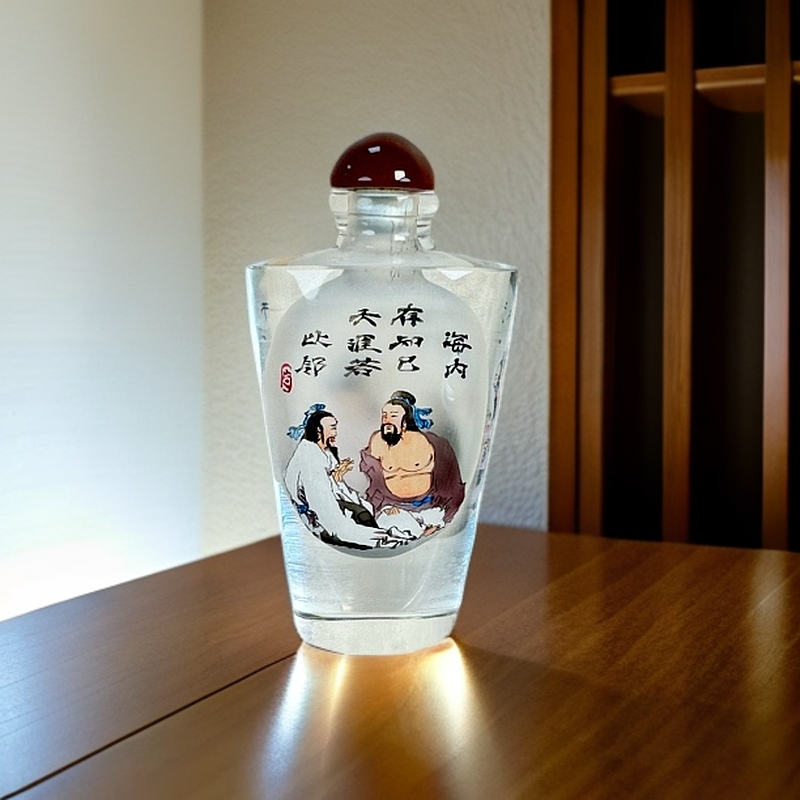 40号宫廷匠人内画鼻烟壶手绘人物元宝壶家居装饰艺术工艺摆件礼物