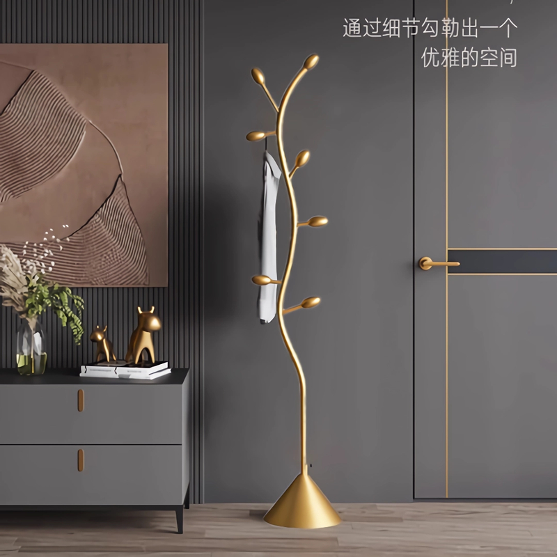 卧室衣架落地挂衣架网红款衣帽架立式家用简约玄关客厅轻奢衣服架